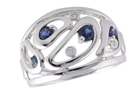 K184-78513: LDS WED RG .40 SAPPH .43 TGW