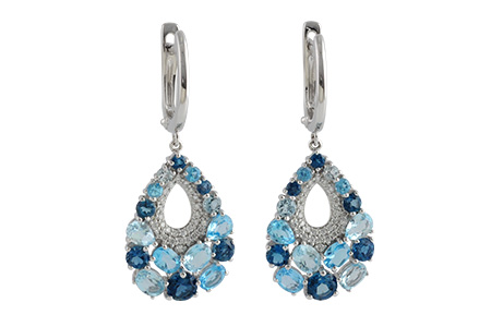 K187-53068: EARR 4.01 BLUE TOPAZ 4.24 TGW
