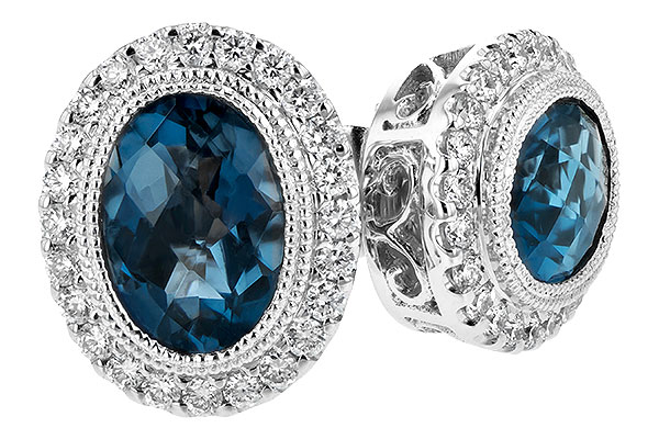 K189-28468: EARR 1.76 LONDON BLUE TOPAZ 2.01 TGW