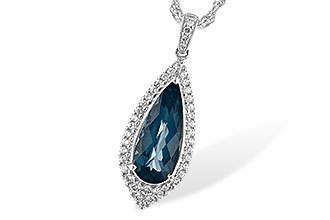 K189-30286: NECK 2.40 LONDON BLUE TOPAZ 2.65 TGW