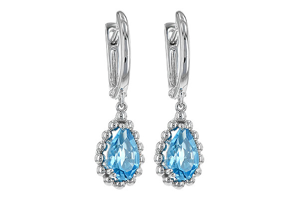 K189-31259: EARRING BLUE TOPAZ 1.70 TW