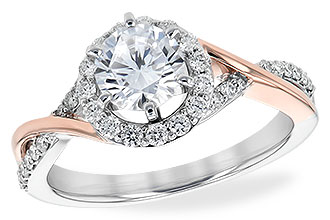 K189-34841: LDS SEMI DIA RG .31 TW (WG RG/ROSE TRIM)