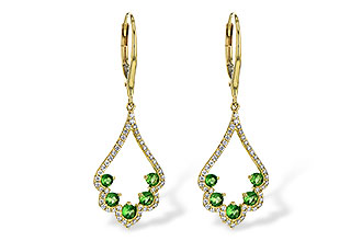 K190-18495: EARR .64 GREEN GARNET .98 TGW