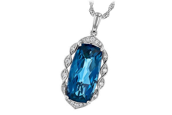 K190-19368: NECK 6.70 LONDON BLUE TOPAZ 6.81 TGW