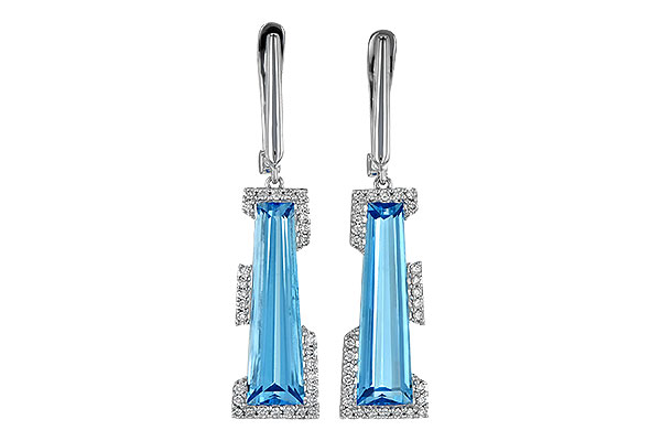 K190-19441: EARR 6.12 TW BLUE TOPAZ 6.33 TGW