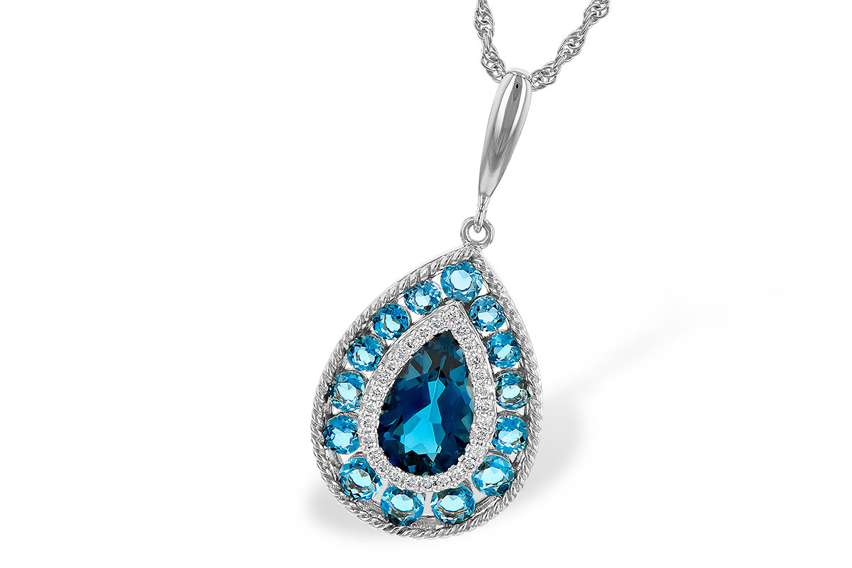 K190-22159: NECK 2.55 TW BLUE TOPAZ 2.65 TGW