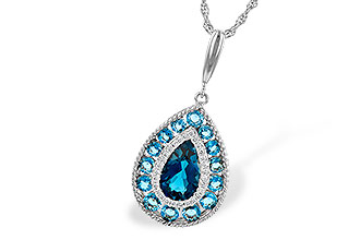 K190-22159: NECK 2.55 TW BLUE TOPAZ 2.65 TGW