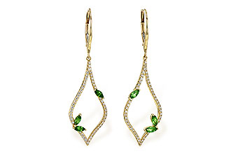 K190-23986: EARR .42 GREEN GARNET .77 TGW