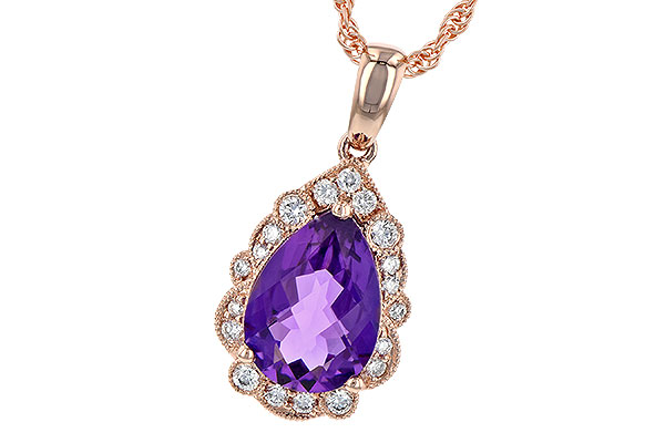 K190-25750: NECKLACE 1.53 AMETHYST 1.68 TGW