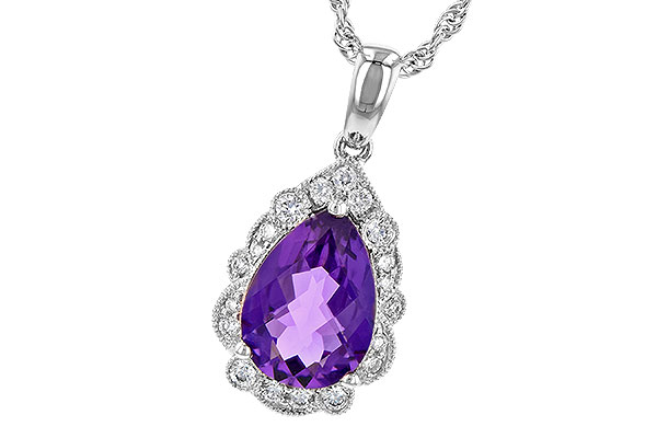 K190-25750: NECKLACE 1.53 AMETHYST 1.68 TGW (10x7 PS)