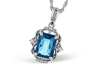 K272-93941: NECK 1.68 LONDON BLUE TOPAZ 1.73 TGW (8x6MM LBT)