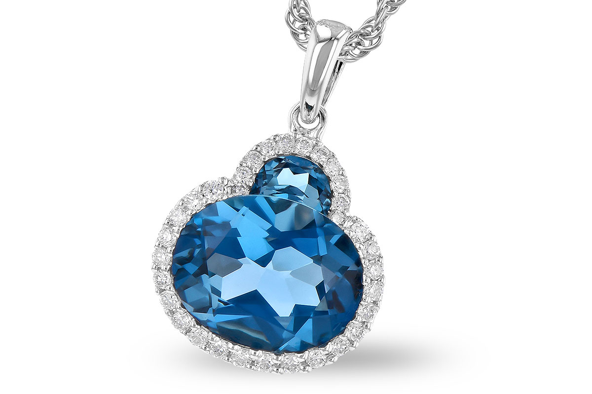 K272-97622: NECK 2.86 LONDON BLUE TOPAZ 3.00 TGW (10X8 OVAL)