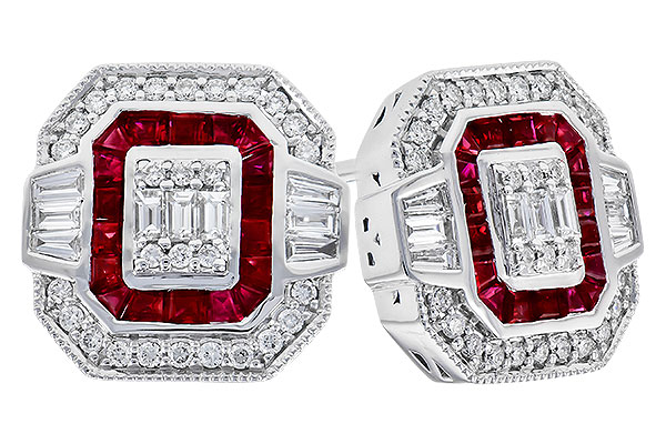 K273-82113: EARR .58 TW RUBY .96 TGW
