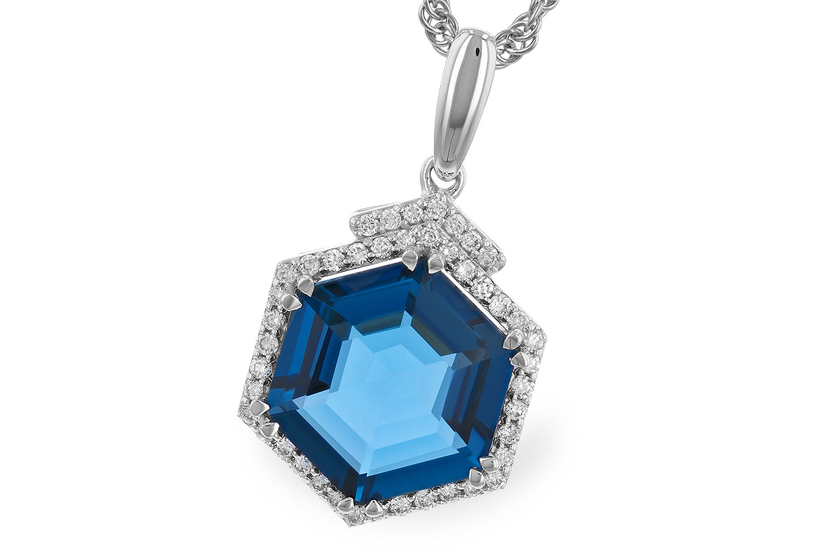 K273-85786: NECK 3.94 TW LONDON BLUE TOPAZ 4.12 TGW