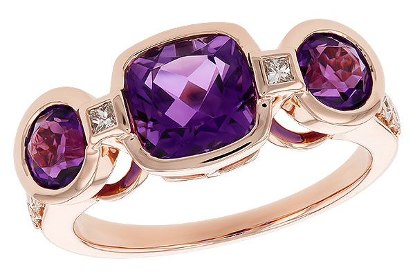 K273-87550: LDS RG 2.25 TW AMETHYST 2.50 TGW (7MM CUSHION)