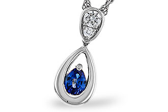 K274-75777: NECKLACE .21 SAPPHIRE .27 TGW (4x3 SAPP)