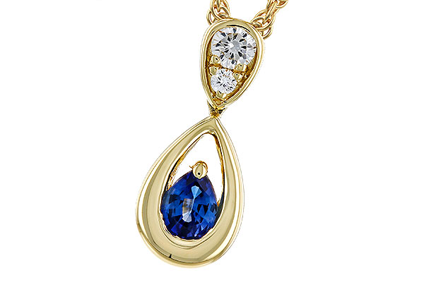 K274-75777: NECKLACE .21 SAPPHIRE .27 TGW (4x3 SAPP)