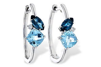 K274-76641: EARRINGS 1.82 TW BLUE TOPAZ 1.86 TGW