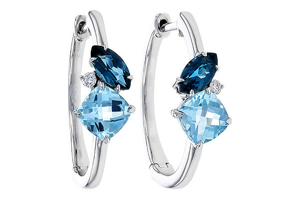 K274-76641: EARRINGS 1.82 TW BLUE TOPAZ 1.86 TGW