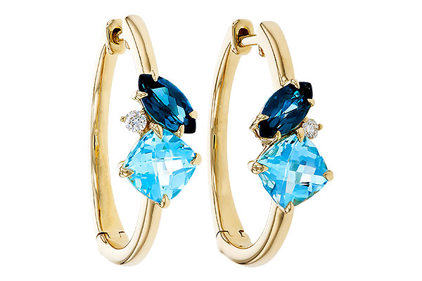 K274-76641: EARRINGS 1.82 TW BLUE TOPAZ 1.86 TGW
