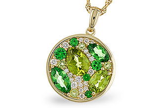 K274-76659: NECK 2.20 TW SEMI-PRECIOUS (TSAV, PER) 2.37 TGW