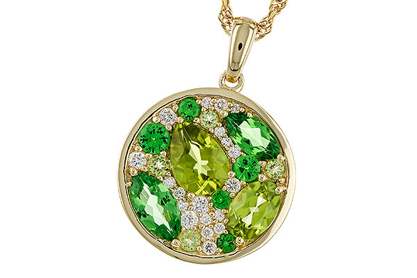 K274-76659: NECK 2.20 TW SEMI-PRECIOUS (TSAV, PER) 2.37 TGW