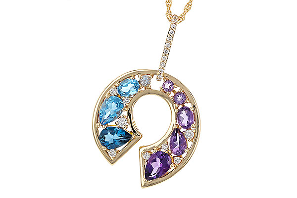 K274-76686: NECKLACE 1.77 SEMI-PREC (AMY & BT) 1.90 TGW