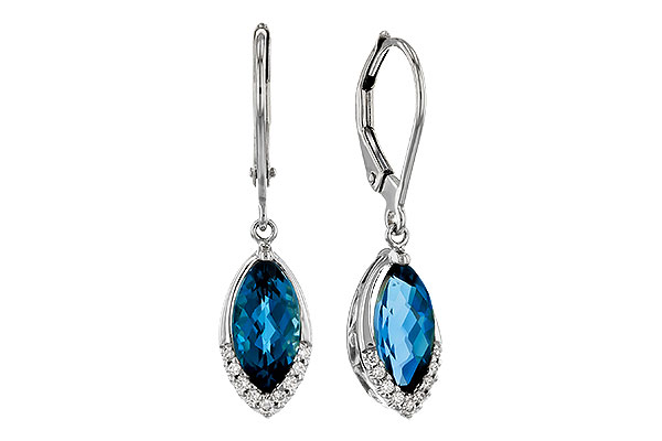 K274-80359: EARR 2.42 TW LONDON BLUE TOPAZ 2.50 TGW (9x5MM MQ)