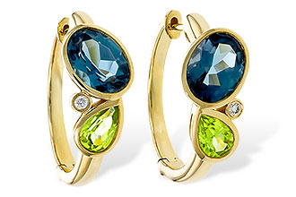 K274-81241: EARRINGS 2.97 SEMI-PREC (PER,LBT) 3.00 TGW