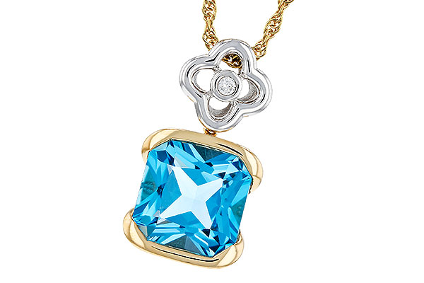 K275-63941: NECKLACE 3.50 BLUE TOPAZ 3.52 TGW (9MM BT)
