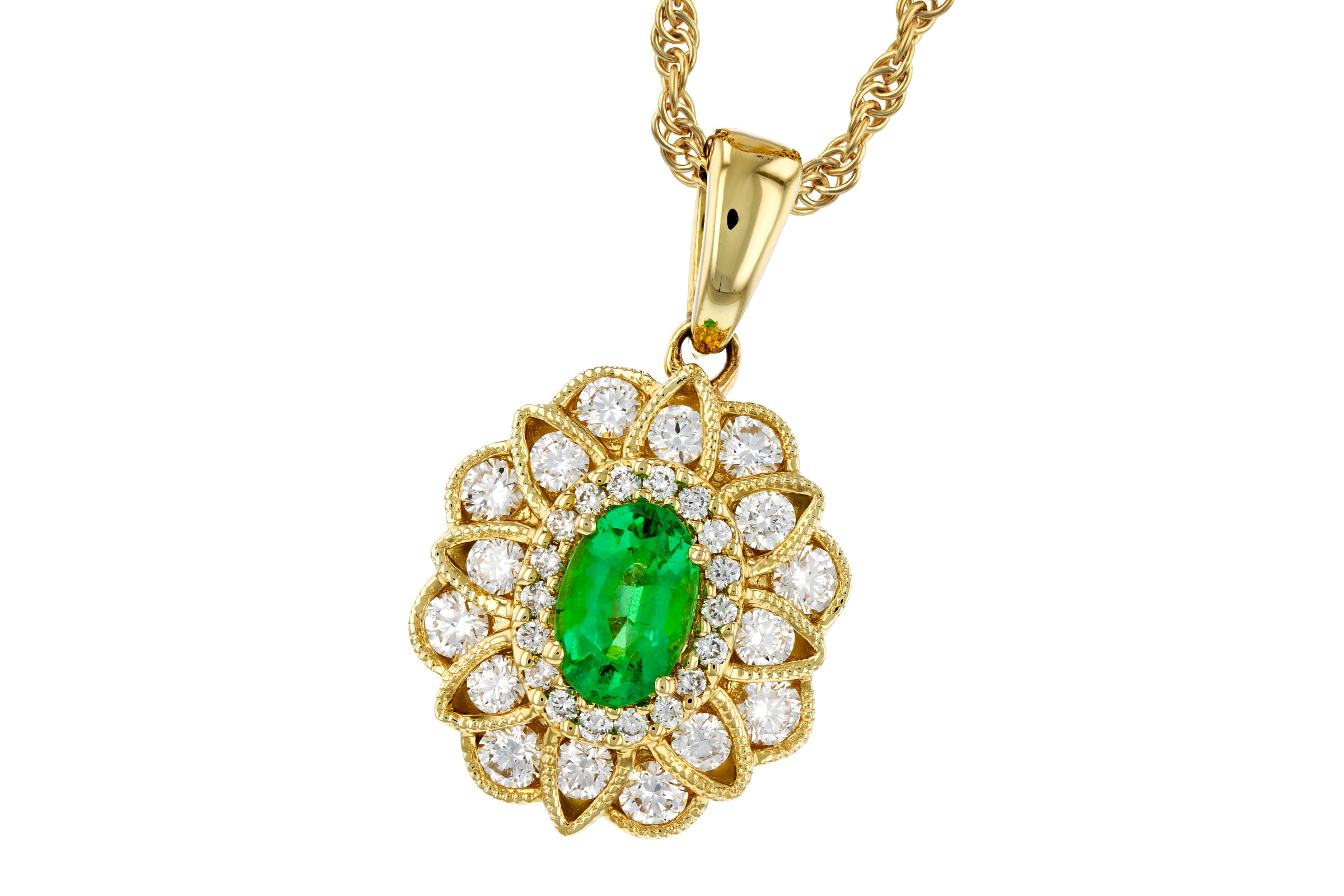 K275-64868: NECK .46 EMERALD .98 TGW (6X4 EMER)