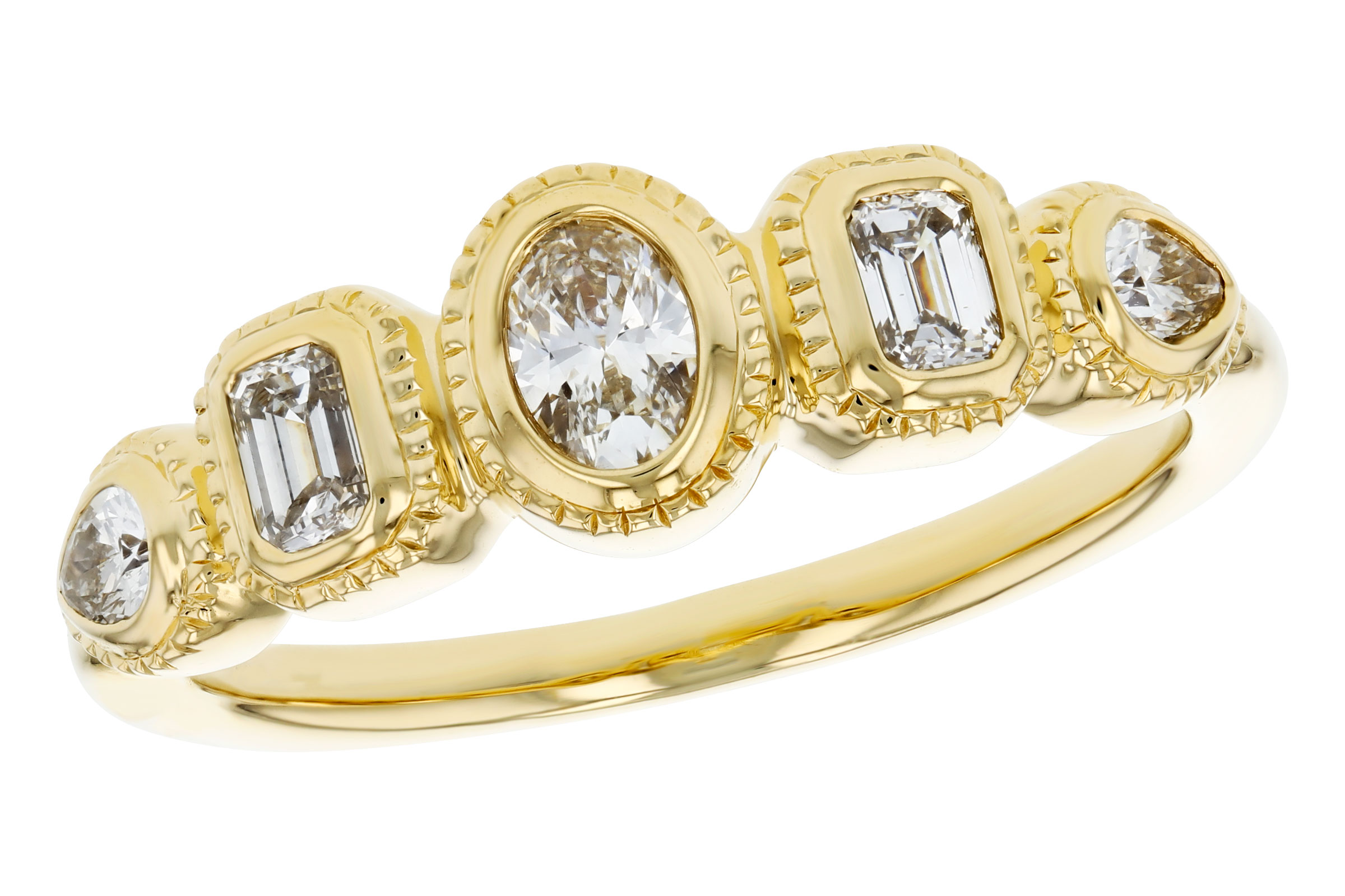 K275-65795: LDS DIA RG .50 TW FANCY CUT DIAMONDS