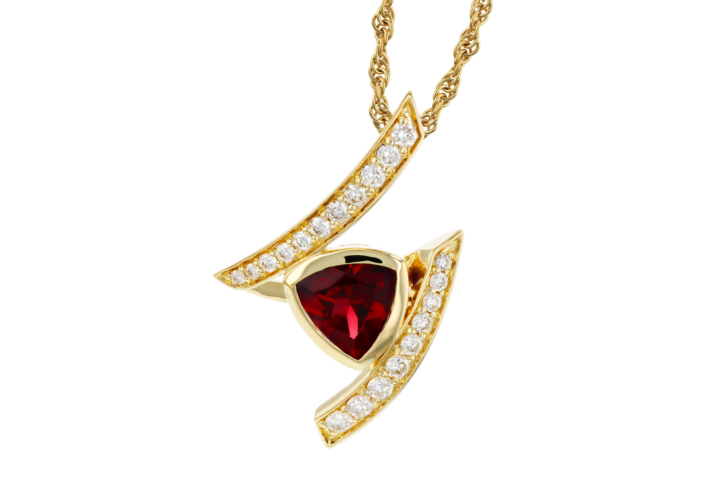 K275-66686: NECKLACE .84 GARNET 1.03 TGW (6MM GAR)