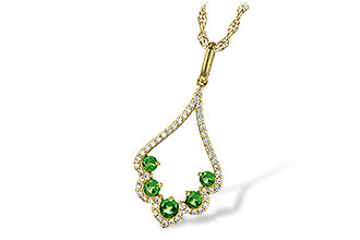 L190-18486: NECK .34 GREEN GARNET .53 TGW