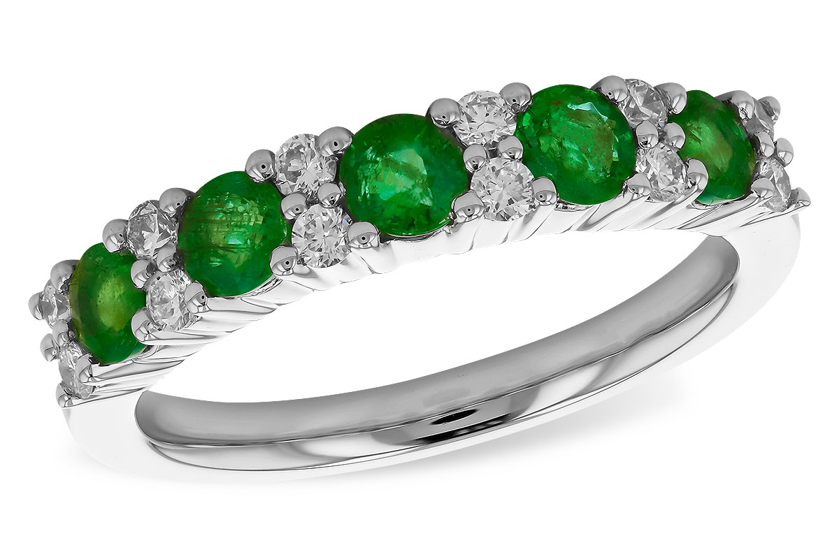 L273-89431: LDS WED RG .70 EMERALD .94 TGW