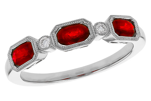 L274-74859: LDS WED RG .72 RUBY .77 TGW (4x3MM RUBY)