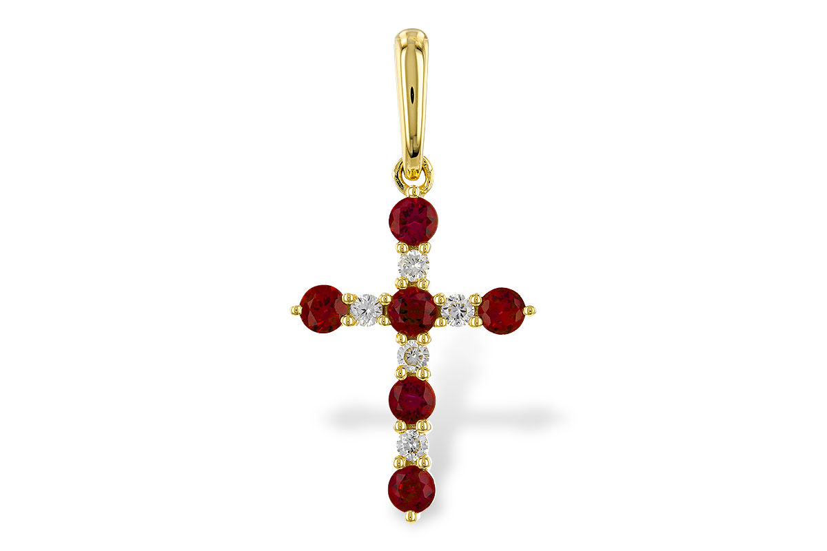L274-74877: PENDANT .34 TW RUBY .42 TGW