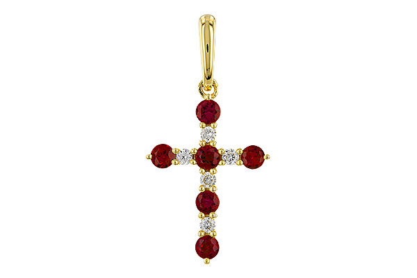 L274-74877: PENDANT .34 TW RUBY .42 TGW