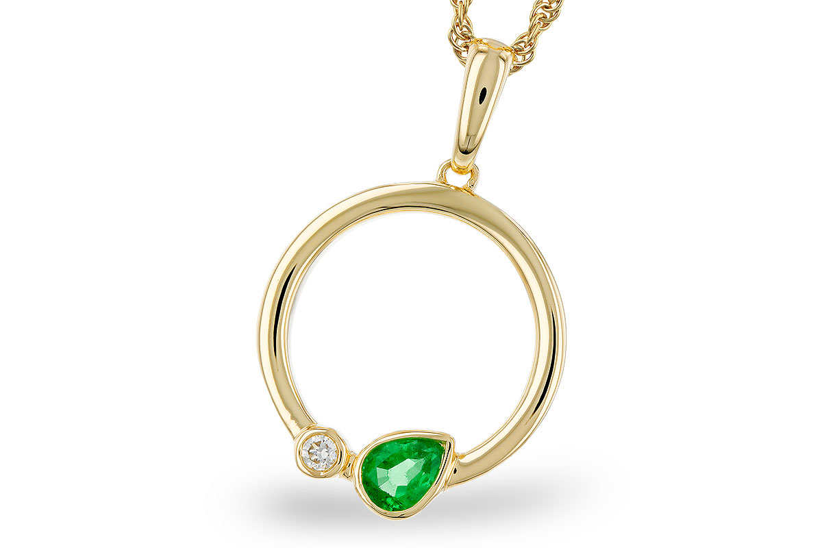 L274-74886: NECKLACE .20 EMERALD .22 TGW