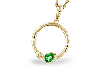 L274-74886: NECKLACE .20 EMERALD .22 TGW