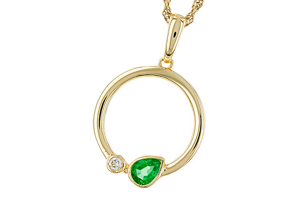 L274-74886: NECKLACE .20 EMERALD .22 TGW