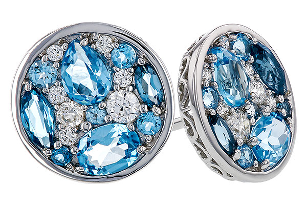 L274-76668: EARRINGS 1.02 TW BLUE TOPAZ 1.18 TGW