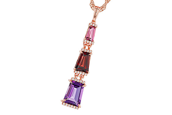 L274-76677: NECKLACE 2.32 SEMI-PREC (PT,GT,AMY) 2.37 TGW