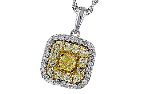 L274-76686: NECK .23 FANCY YELLOW DIAMONDS .65 TW