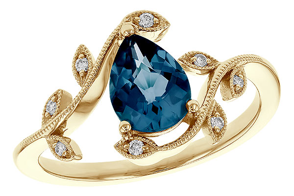 L274-76695: LDS RG 1.20 LONDON BLUE TOPAZ 1.26 TGW (8x6MM LBT)