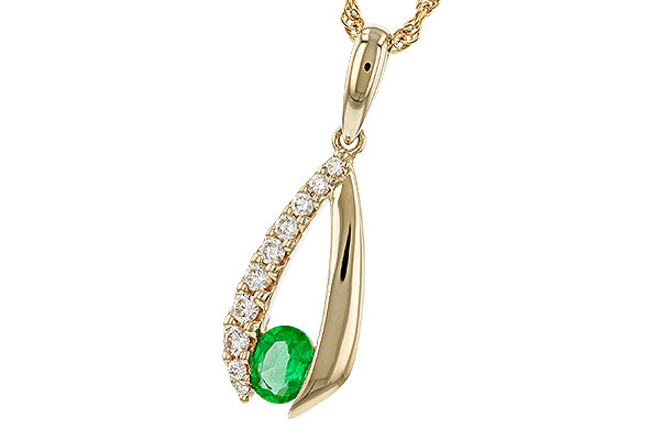 L274-78459: NECKLACE .28 EMERALD .45 TGW (5x4 EMER)