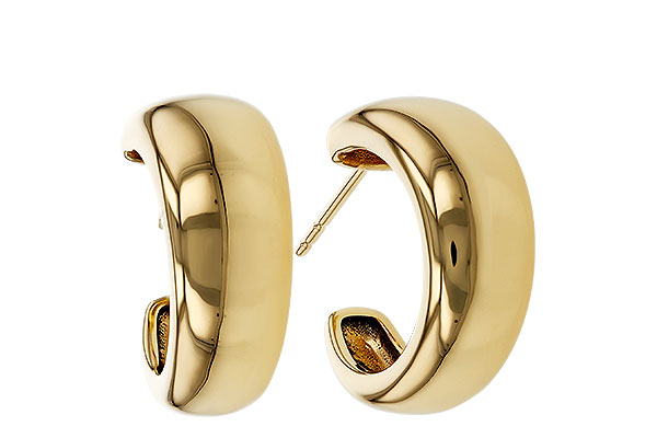 L274-80295: GOLD EARRINGS (16MM)