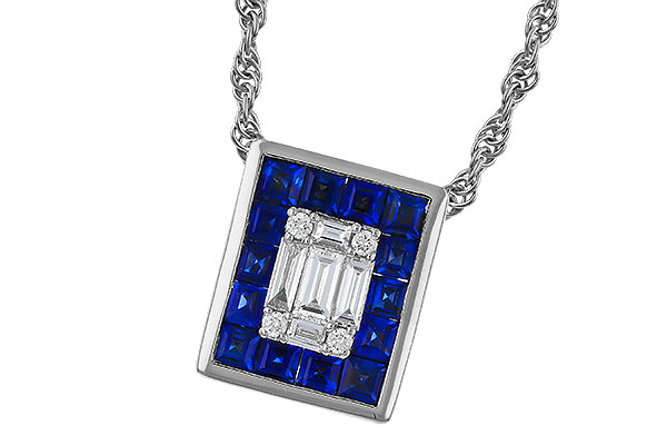 L274-80322: NECKLACE .84 SAPPHIRE TW 1.02 TGW