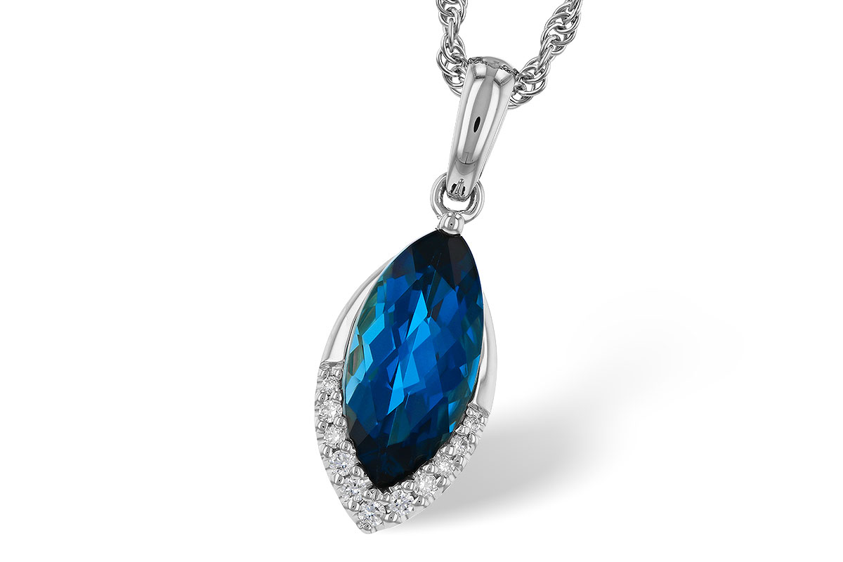L274-80359: NECK 2.14 LONDON BLUE TOPAZ 2.20 TGW (12x6MM MQ)