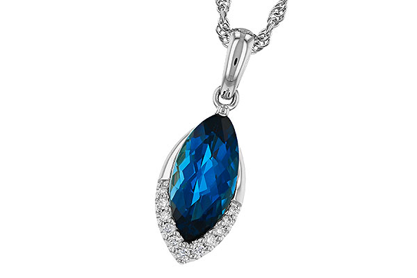 L274-80359: NECK 2.14 LONDON BLUE TOPAZ 2.20 TGW (12x6MM MQ)